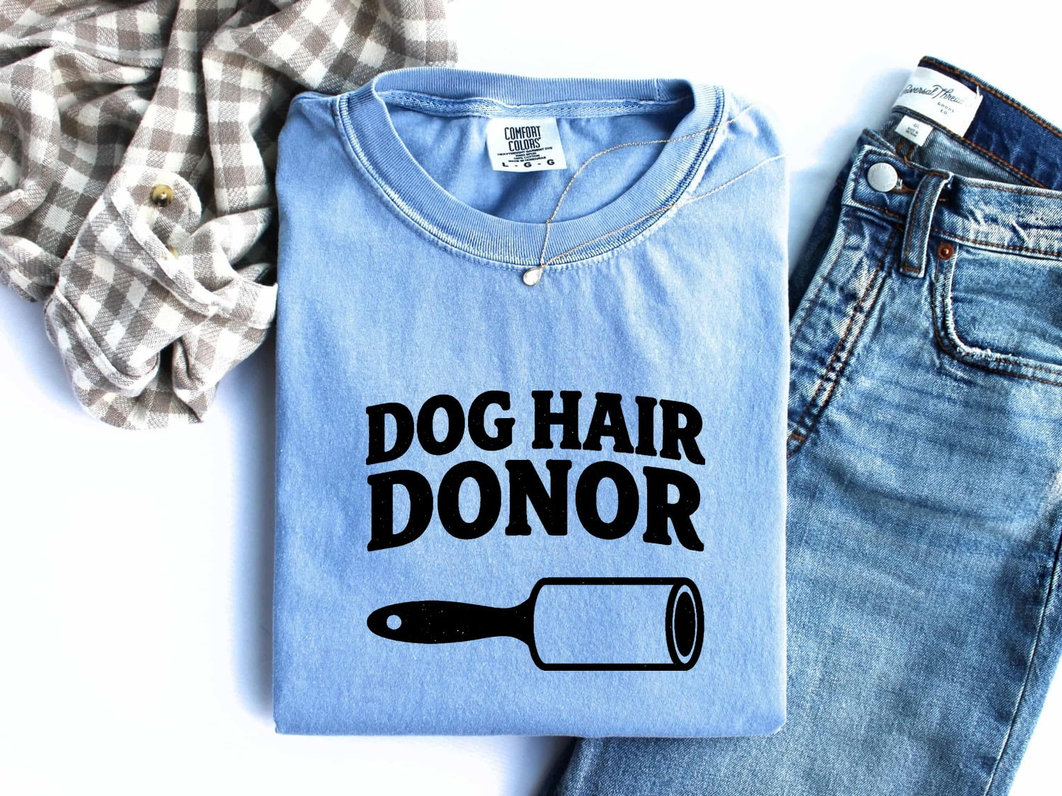Funny Dog Mom Shirt for Women – Nostalgic Pet Hair Remover Graphic Tee