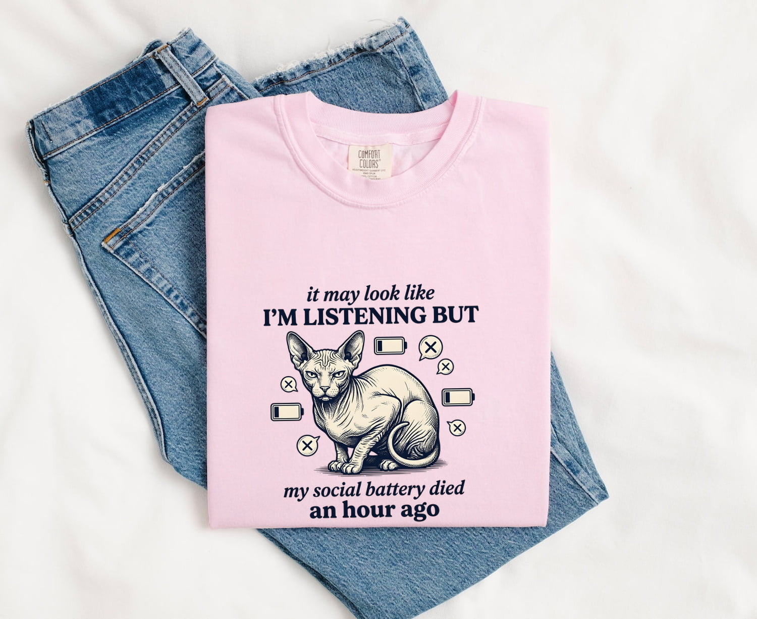 Sphynx Cat Shirt for Women – Hairless Cat Graphic Tee