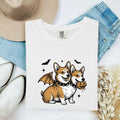 Halloween Corgi Shirt for Women – Spooky Line Art Dog Graphic Tee