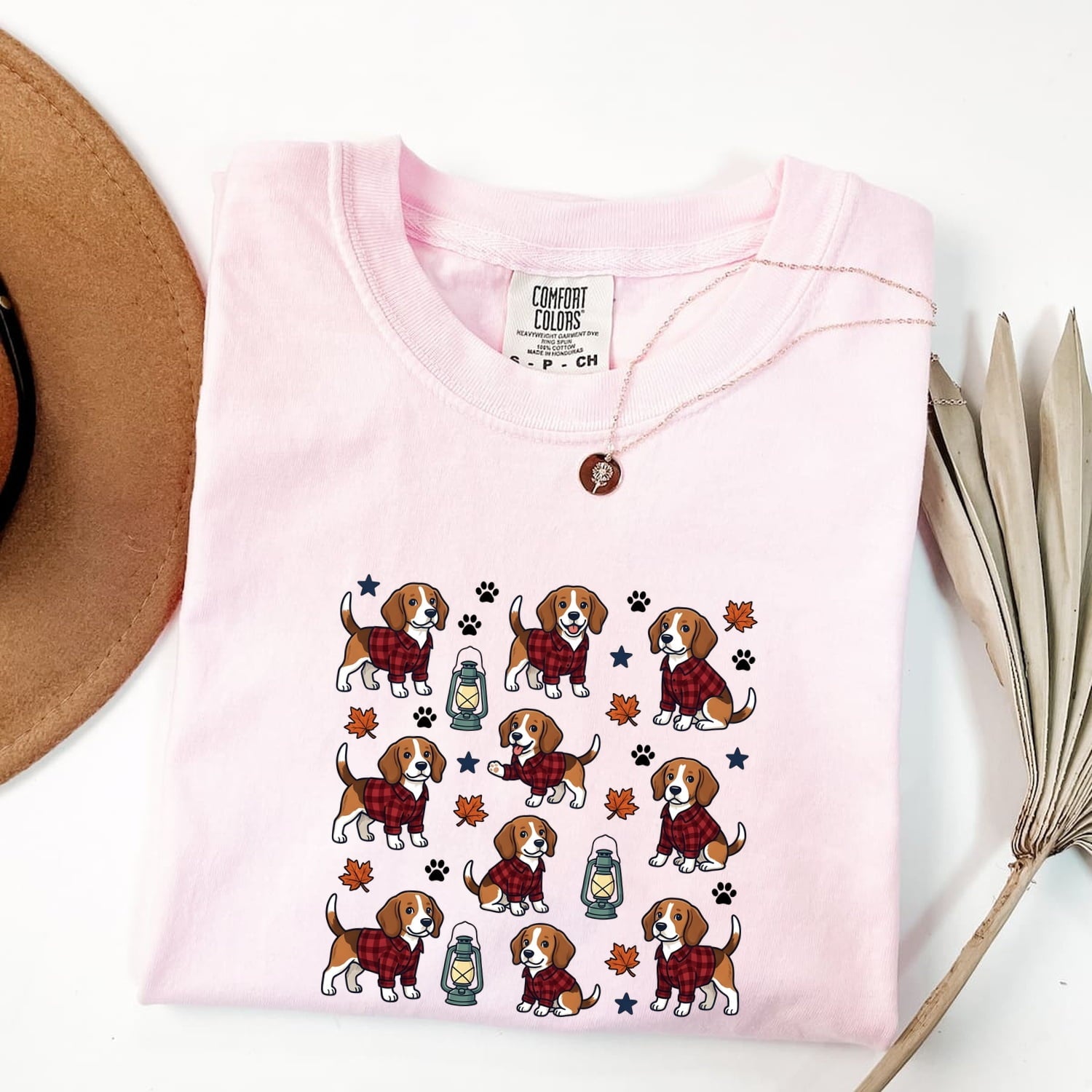 Beagle Shirt for Women – Autumn Cartoon Hound Dog Graphic Tee
