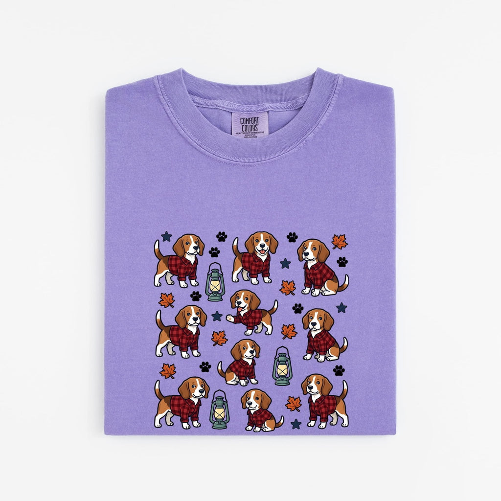 Beagle Shirt for Women – Autumn Cartoon Hound Dog Graphic Tee