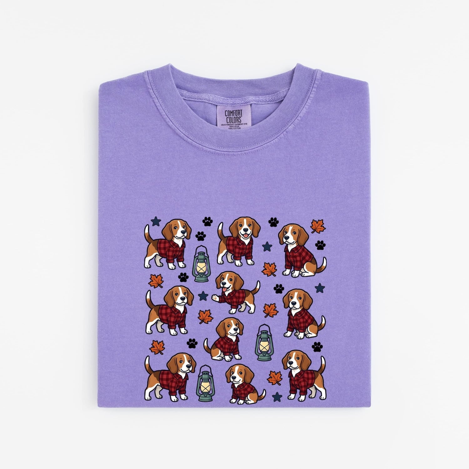 Beagle Shirt for Women – Autumn Cartoon Hound Dog Graphic Tee