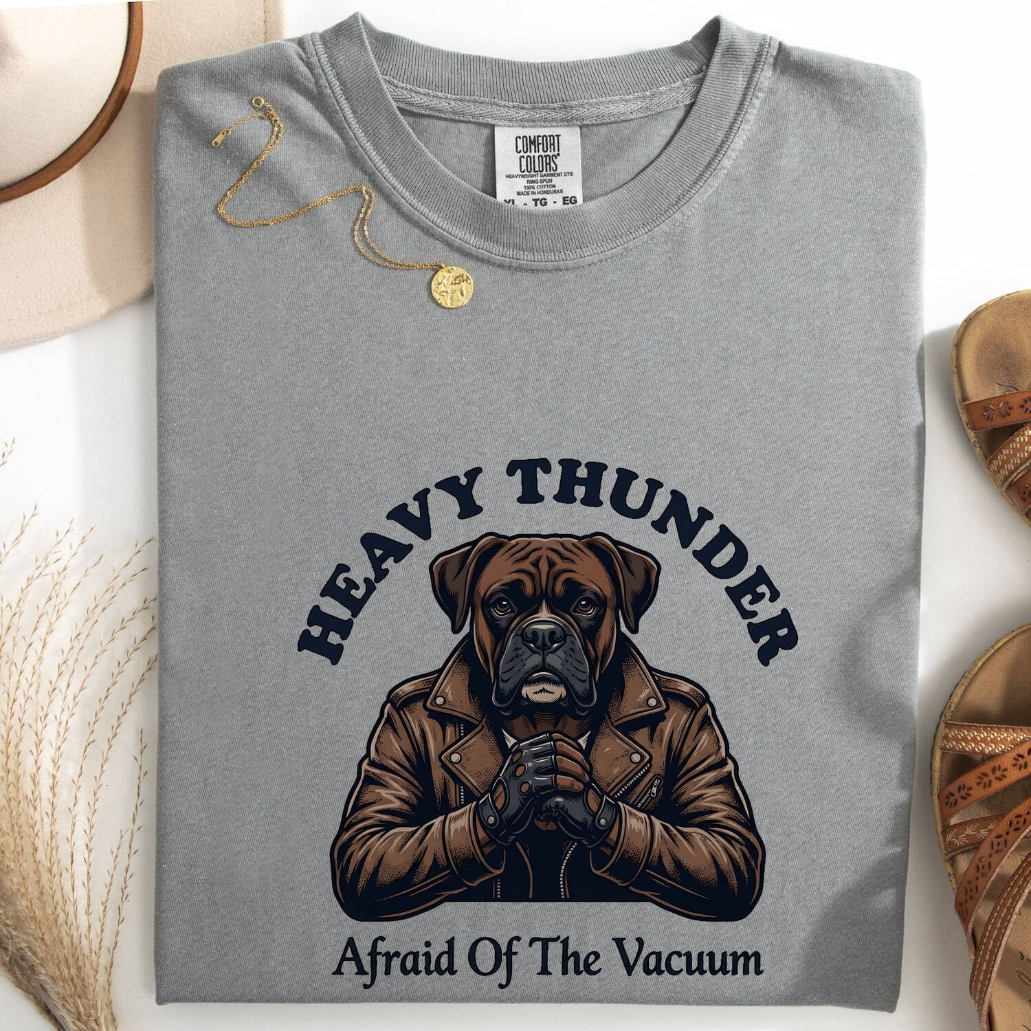 Boxer Dog Shirt for Women – Funny Vintage Parody Graphic Tee