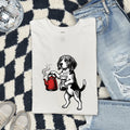 Beagle Shirt for Women – Coffee & Dog Line Art Graphic Tee