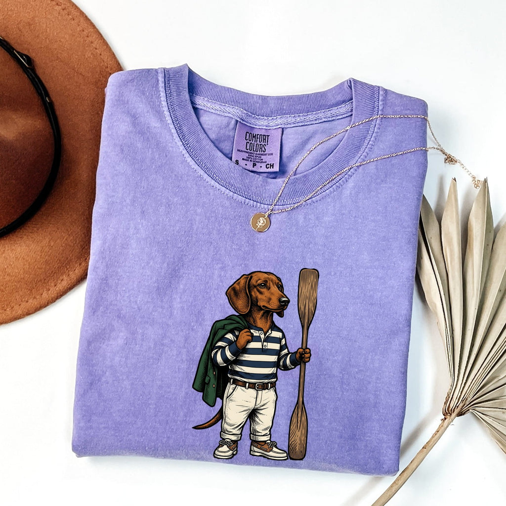 Dachshund Shirt for Women – Vintage Wiener Dog Hiking Graphic Tee