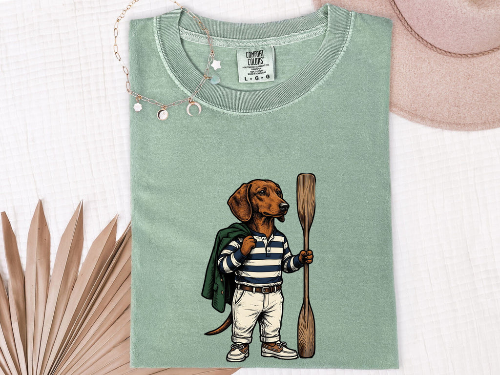 Dachshund Shirt for Women – Vintage Wiener Dog Hiking Graphic Tee