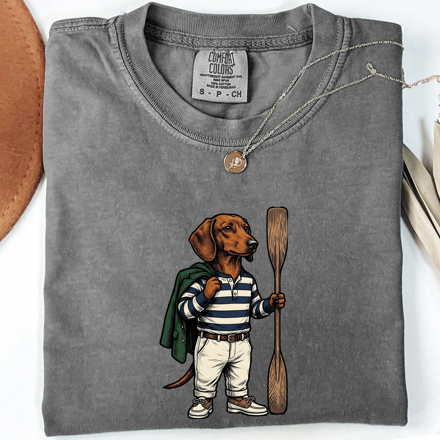 Dachshund Shirt for Women – Vintage Wiener Dog Hiking Graphic Tee