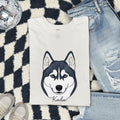 Husky Shirt for Women – Cute Siberian Husky Cartoon Graphic Tee