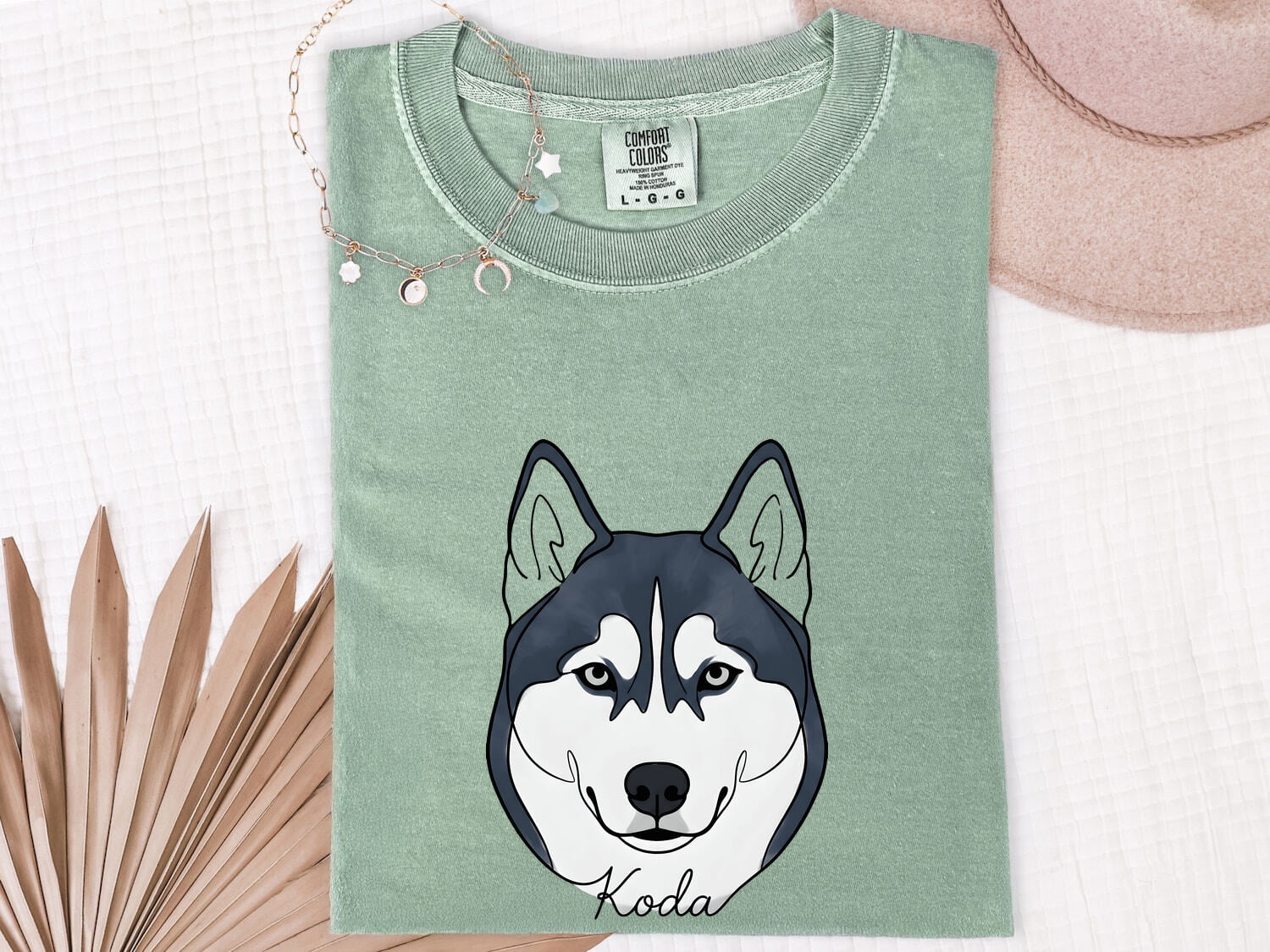 Husky Shirt for Women – Cute Siberian Husky Cartoon Graphic Tee