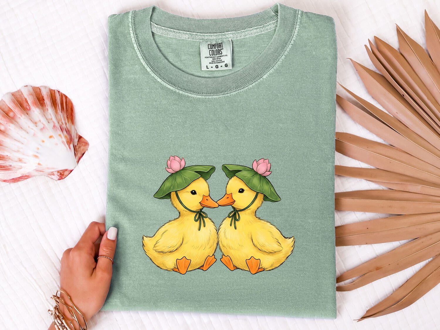 Duck Duo Shirt Cottagecore Pets Gift Women Line Art Tee Ducks T-Shirt Homebody Fan Minimalist Tshirt Animal Graphic Rustic Blossom Hat