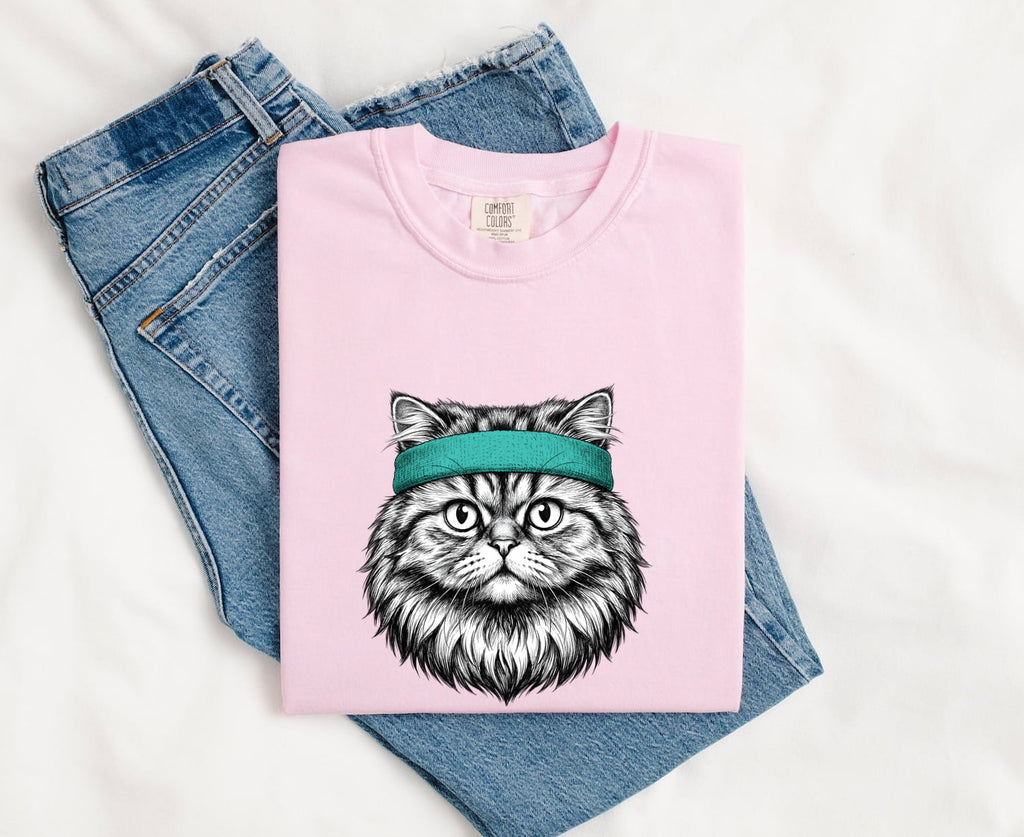 Hand Drawn Tabby Cat Tee – Vintage Kitty Shirt for Women