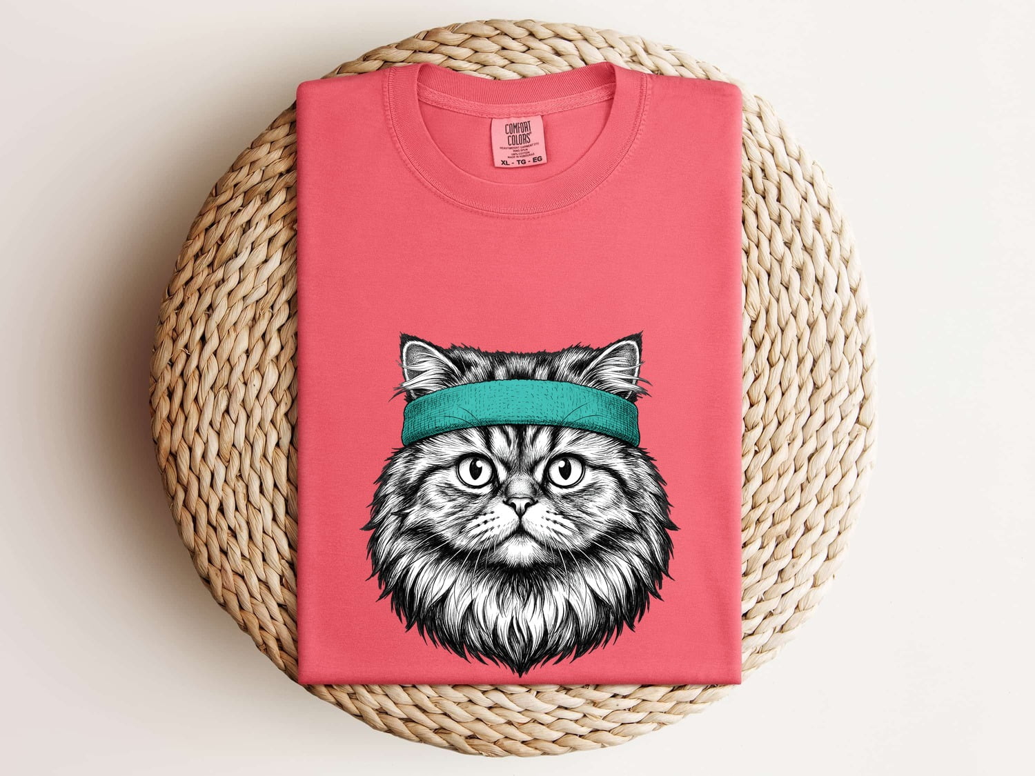 Hand Drawn Tabby Cat Tee – Vintage Kitty Shirt for Women