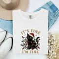 Christmas Kitten Shirt – Holiday Black Cat Graphic Tee for Women
