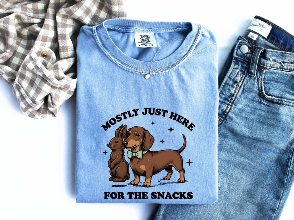 Easter Dachshund Shirt for Women – Retro Wiener Dog & Rabbit Graphic Tee