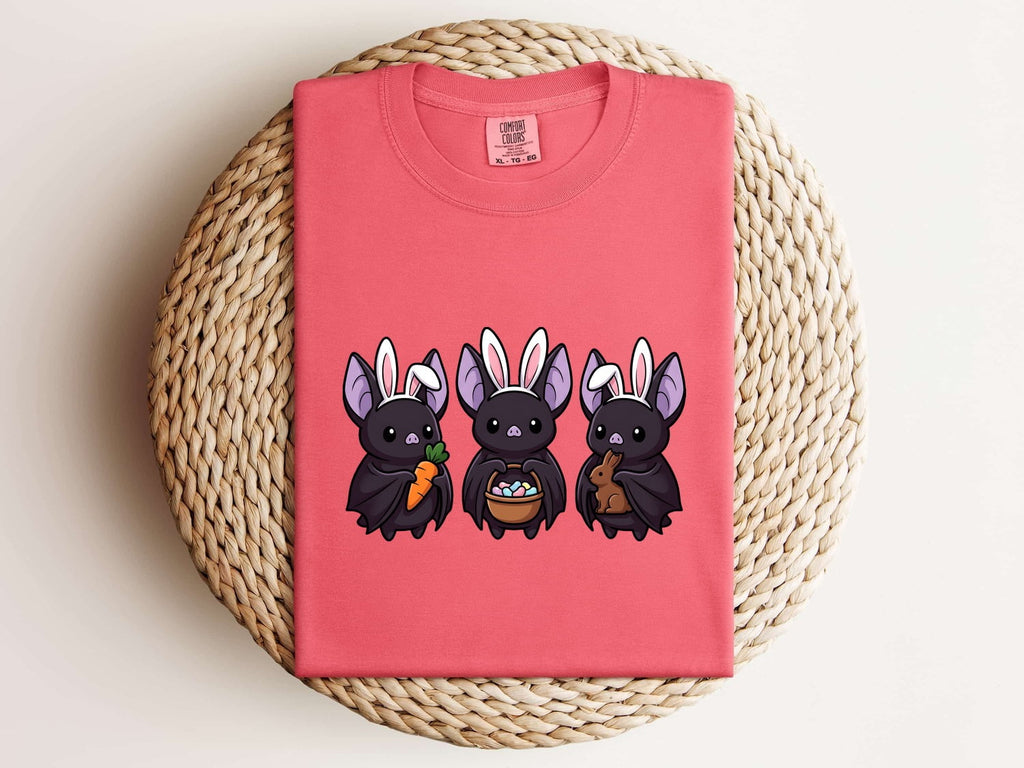 Hare Ears Shirt Easter Pet Gift Women Playful Tee Bunny Ears T-Shirt Easter Fan Rabbit Tshirt Animal Graphic Caricature Treat Basket Tshirt