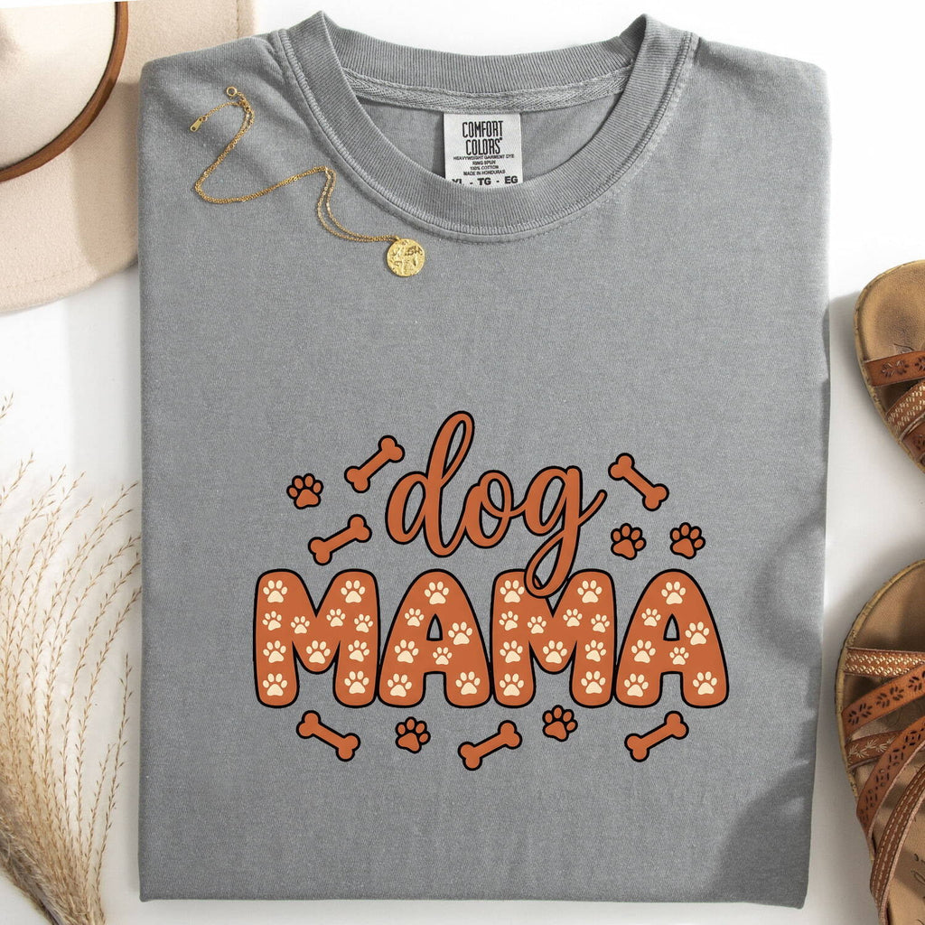 Dog Mom Shirt – Cute Cartoon Dog Paws Graphic Tee for Women