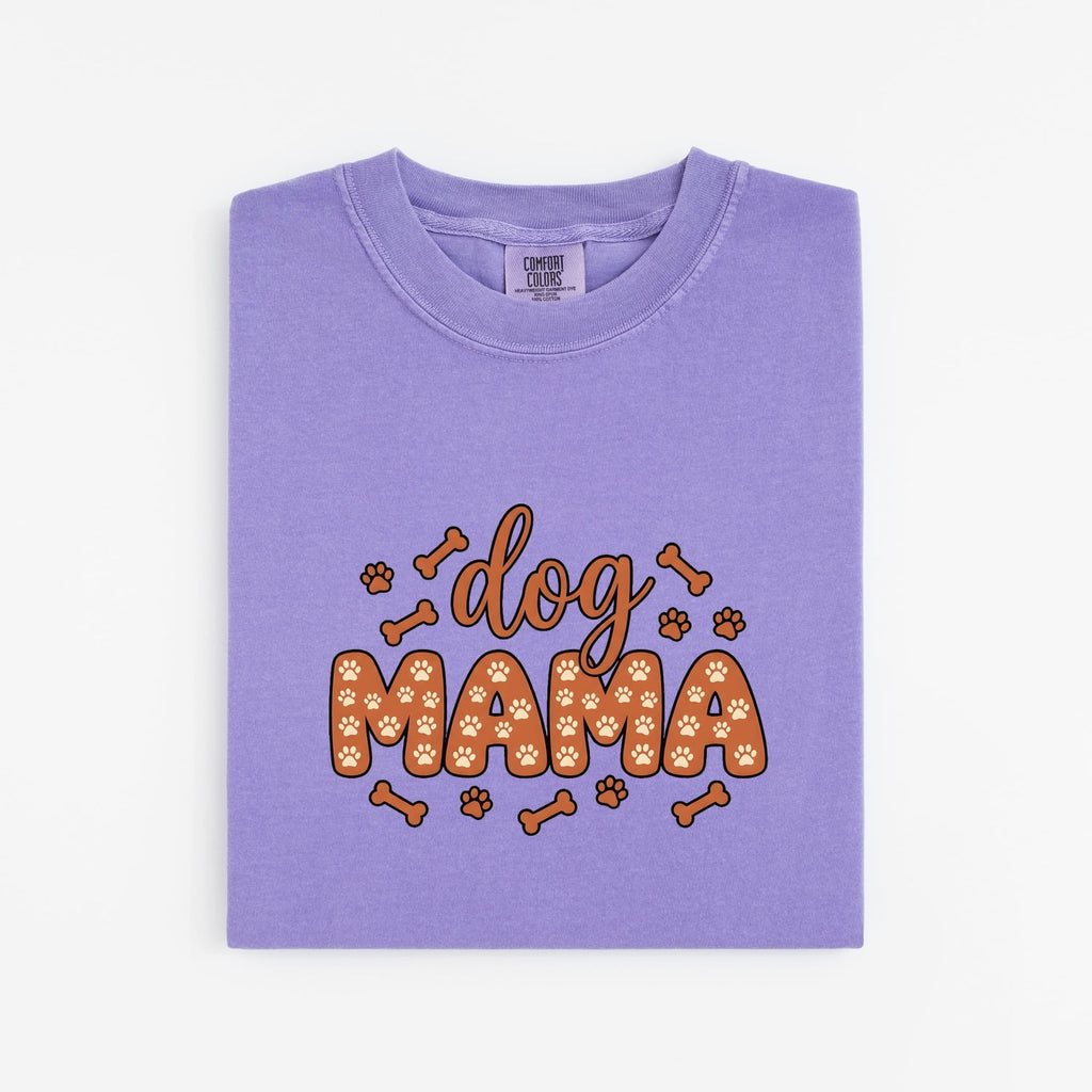 Dog Mom Shirt – Cute Cartoon Dog Paws Graphic Tee for Women