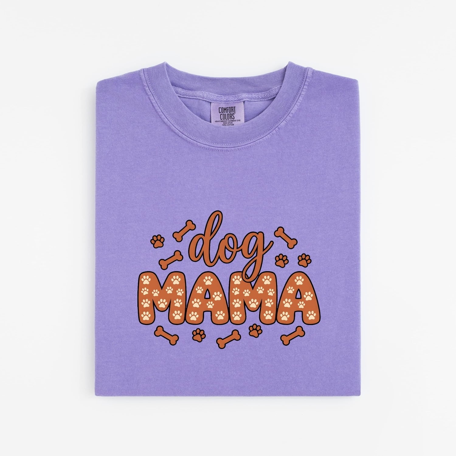 Dog Mom Shirt – Cute Cartoon Dog Paws Graphic Tee for Women