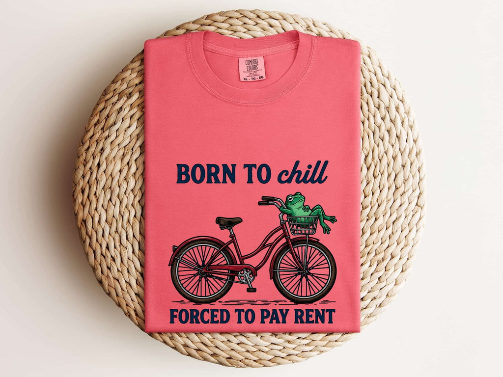Frog Cycle Shirt Funny Pet Gift Women Caricature Tee Toad T-Shirt Comedy Fan Cartoon Tshirt Animal Graphic Classic Crate Tshirt
