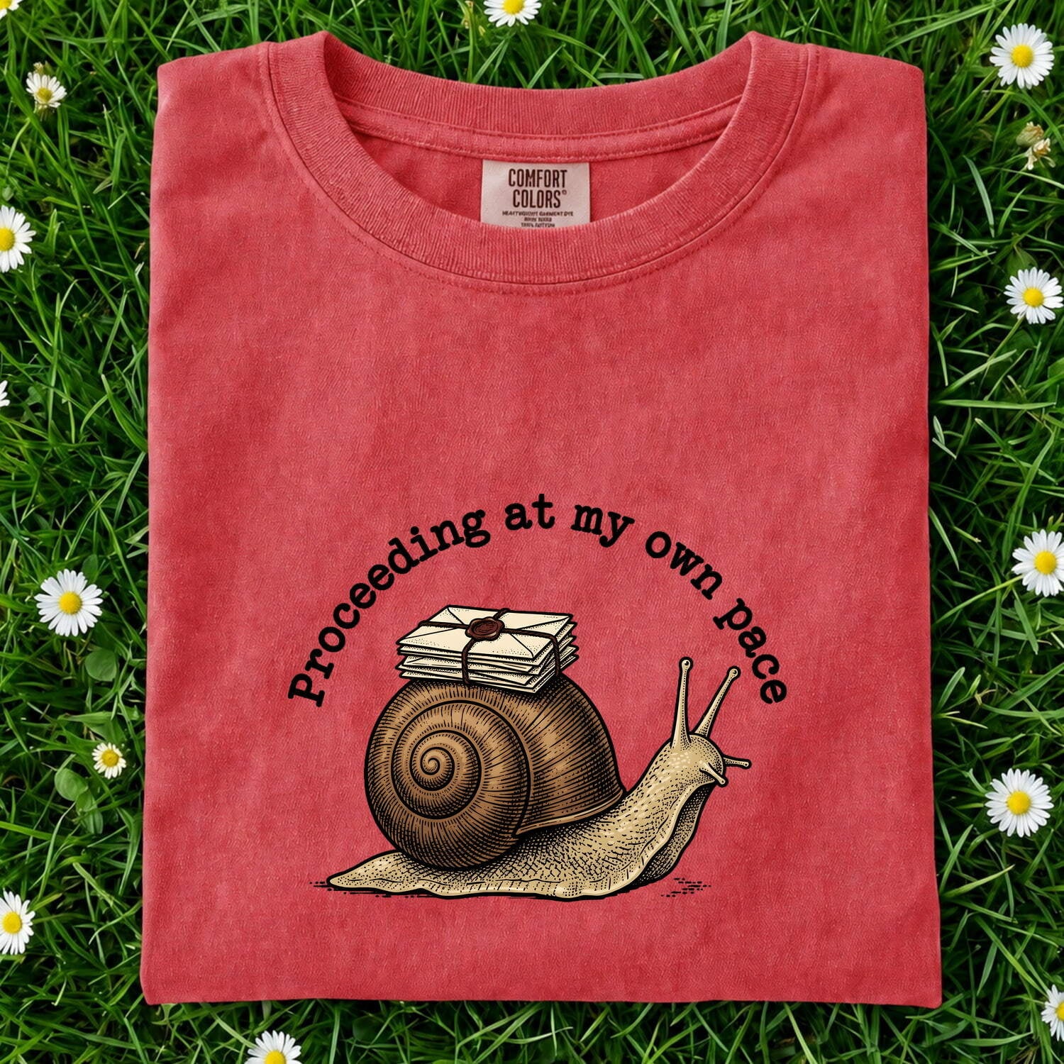 Postal Snail Shirt Funny Pet Gift Women Retro Tee Snail T-Shirt Humor Fan Vintage Tshirt Animal Graphic Sketch Letters Tshirt
