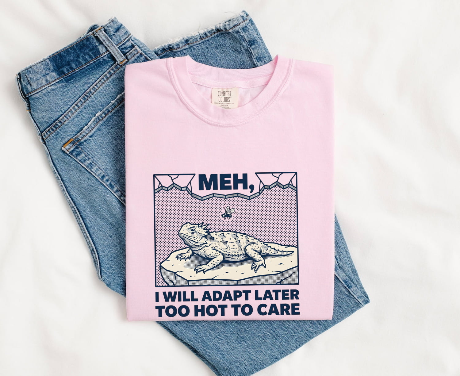 Spiky Lizard Shirt Funny Pet Gift Women Sketch Tee Iguana T-Shirt Humor Fan Cartoon Tshirt Animal Graphic Hand Drawn Boulder Tshirt