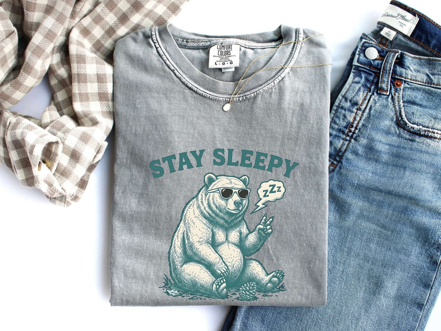 Bear Eyeglasses Shirt Funny Pets Gift Women Old School Tee Bear T-Shirt Humor Fan Vintage Tshirt Animal Graphic Cartoon Pine Cone Tshirt