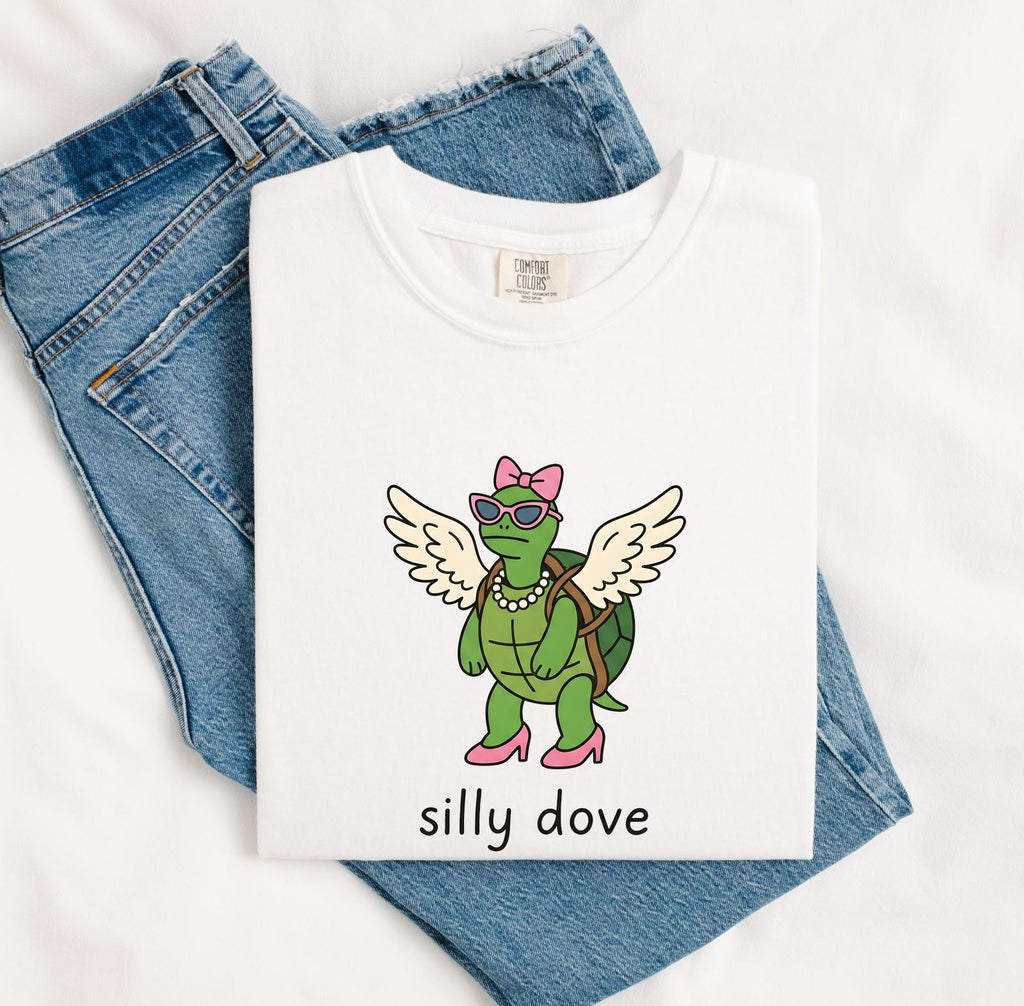 Turtle Wings Shirt Funny Pet Gift Women Animated Tee Torso T-Shirt Humor Fan Cartoon Tshirt Animal Graphic Quirky Cool Glasses Tshirt
