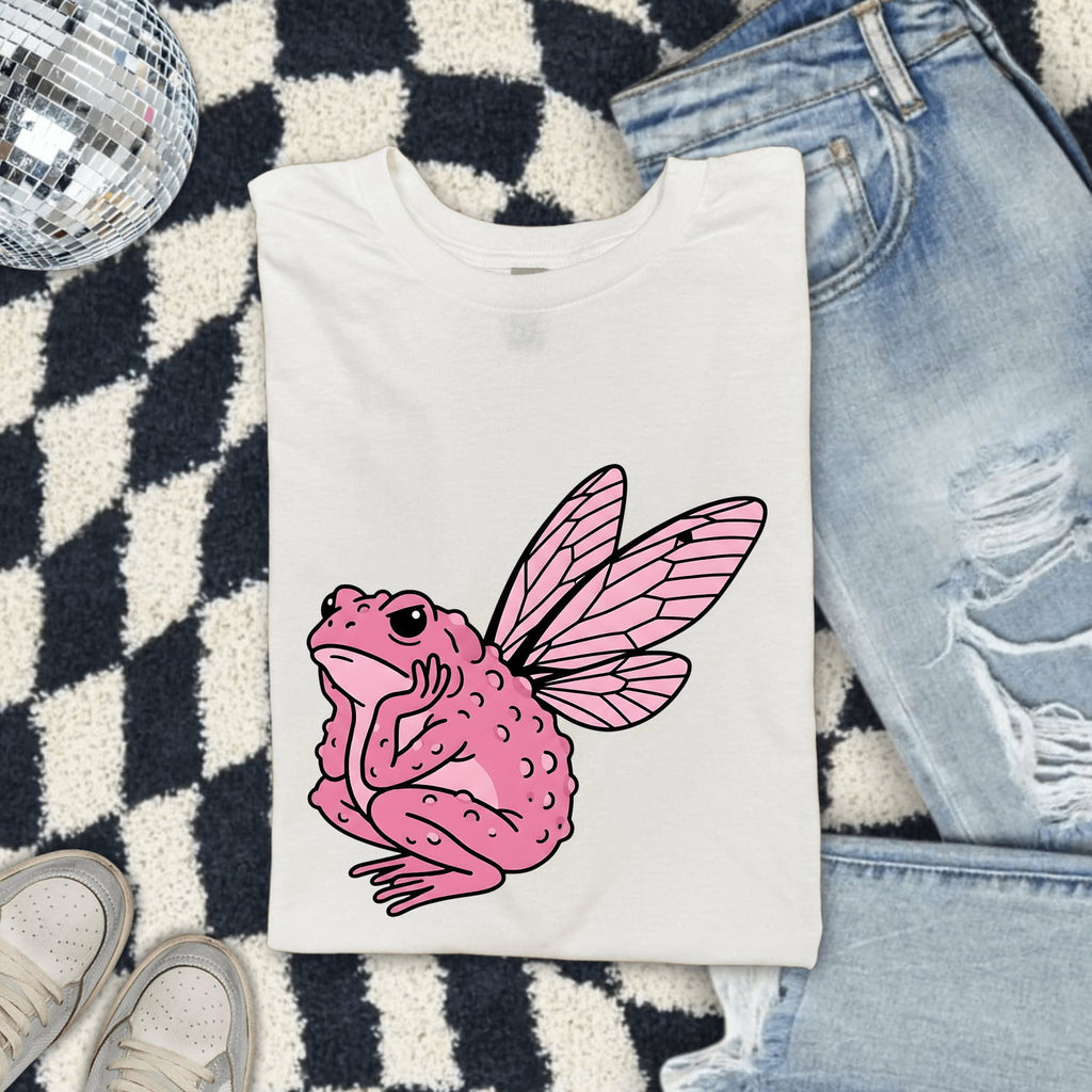 Tiny Frog Shirt Cute Pet Gift Women Doodle Tee Toad T-Sh