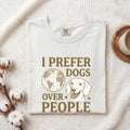Dog Mom Graphic Tee – Vintage Dog Face Globe Shirt for Women