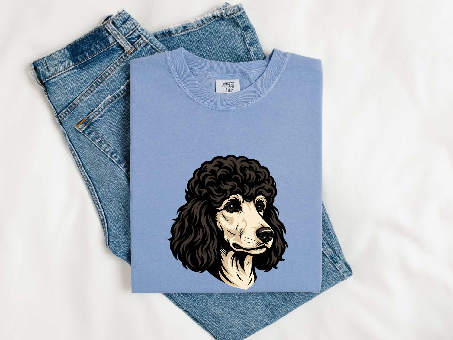 Poodle Shirt for Women – Vintage Fluffy Dog Graphic Tee