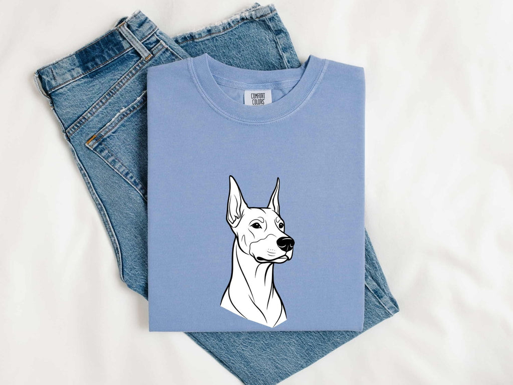 Doberman Shirt for Women – Minimalist Line Art Dog Graphic Tee