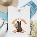 Hare Blossom Shirt Easter Pets Gift Women Classic Tee Rabbit T-Shirt Easter Fan Bunny Tshirt Animal Graphic Animated Grid Tshirt