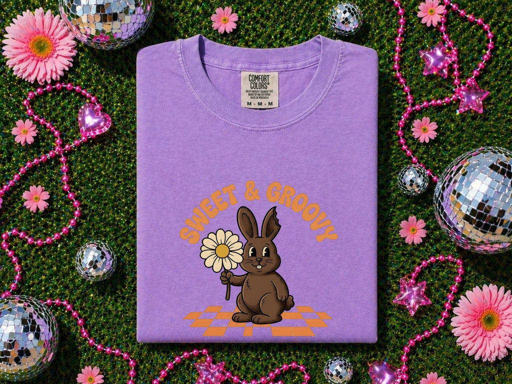 Hare Blossom Shirt Easter Pets Gift Women Classic Tee Rabbit T-Shirt Easter Fan Bunny Tshirt Animal Graphic Animated Grid Tshirt