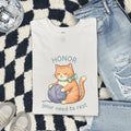 Cat Yarn Shirt for Women – Cute Hand Drawn Mindfulness Kitty Graphic Tee