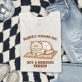Grumpy Cat Shirt for Women – Retro Hand Drawn Blanket Kitty Graphic Tee