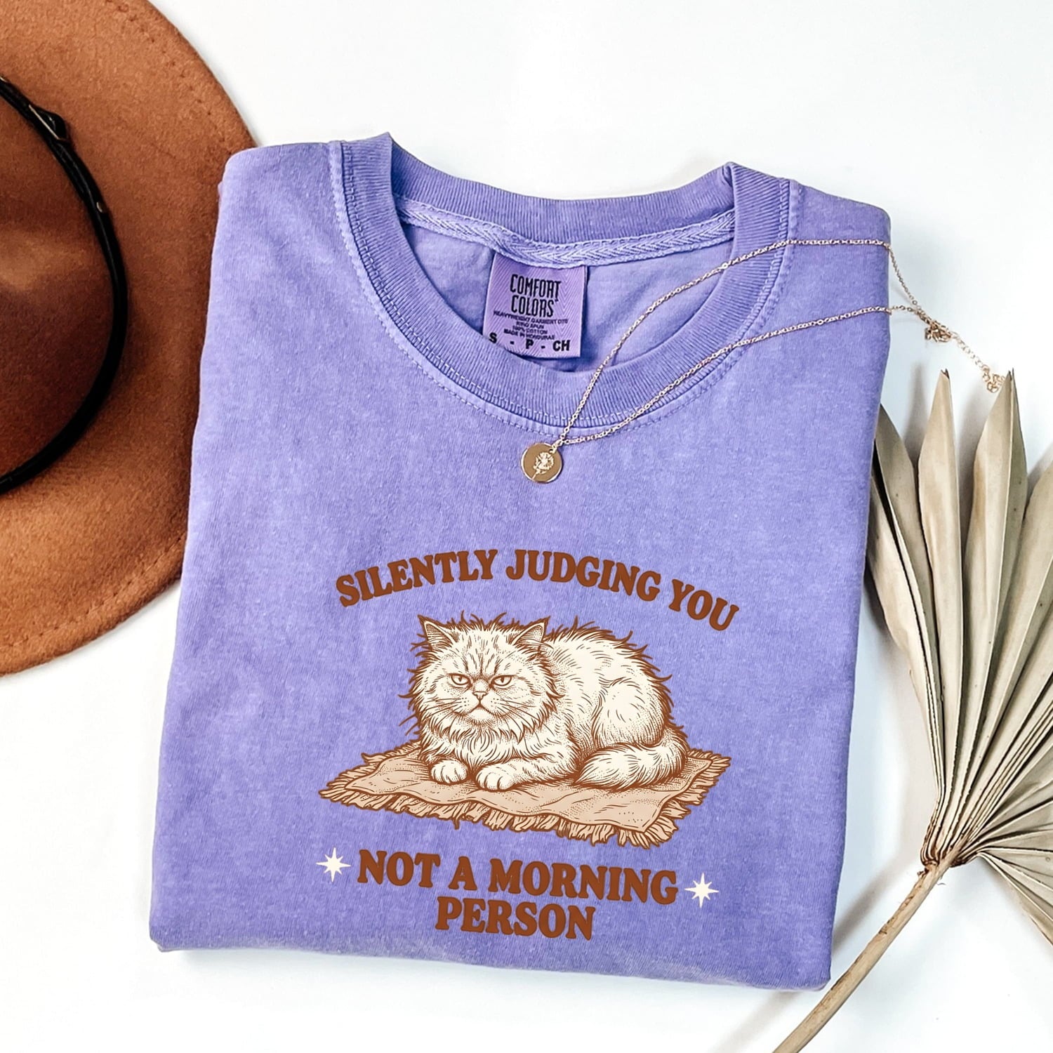Grumpy Cat Shirt for Women – Retro Hand Drawn Blanket Kitty Graphic Tee