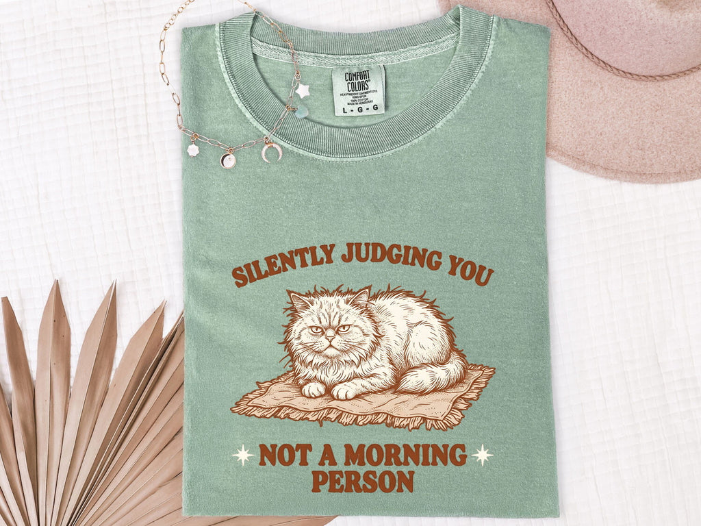 Grumpy Cat Shirt for Women – Retro Hand Drawn Blanket Kitty Graphic Tee