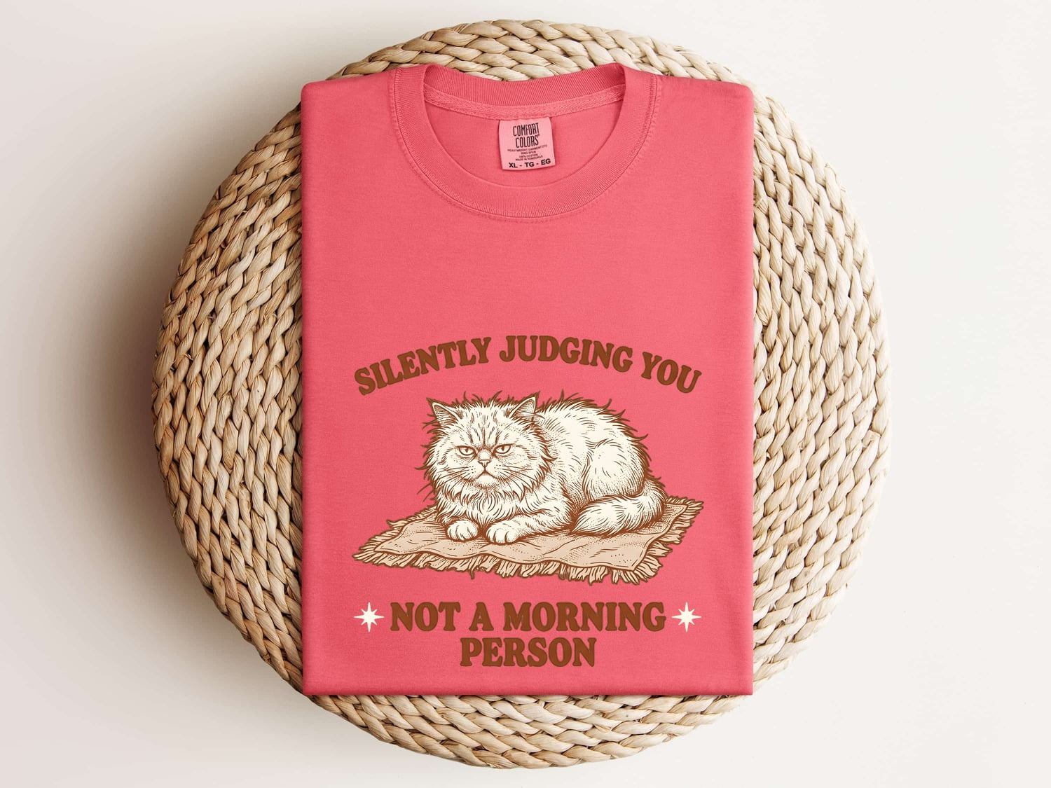 Grumpy Cat Shirt for Women – Retro Hand Drawn Blanket Kitty Graphic Tee