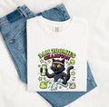 Funny Black Cat Shirt for Women – Vintage Energy Drink Comic Graphic Tee