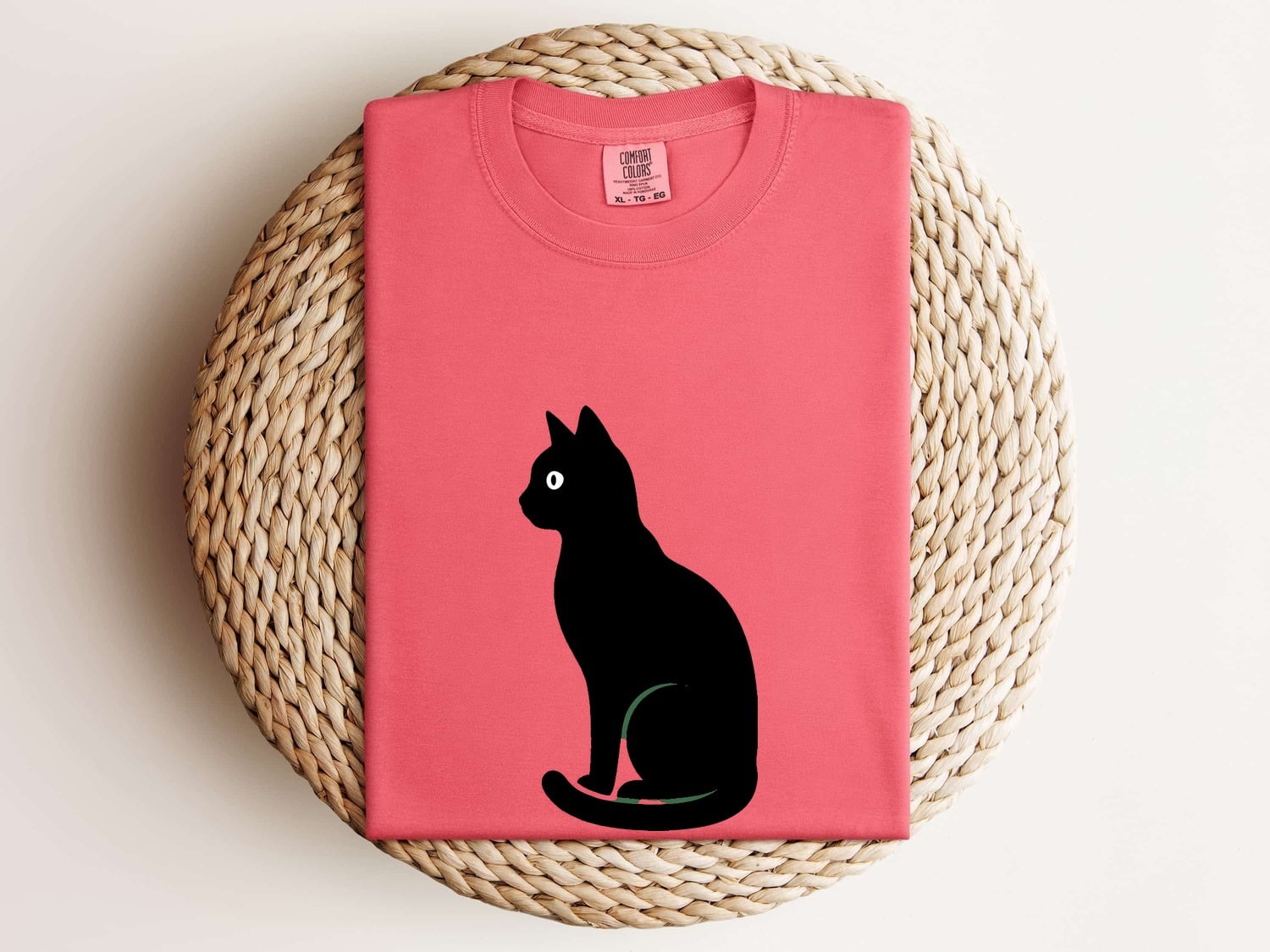 Black Cat Shirt for Women – Simple Ebony Cat Graphic Tee