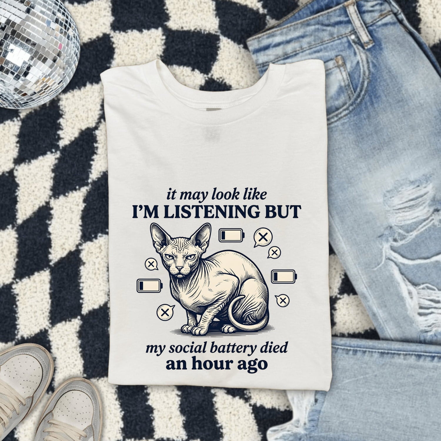 Sphynx Pet Shirt Cat Cat Characteristics Gift Women Old School Tee Hairless Cat T-Shirt Cat Fan Feline Tshirt Traits Graphic Outline Charge