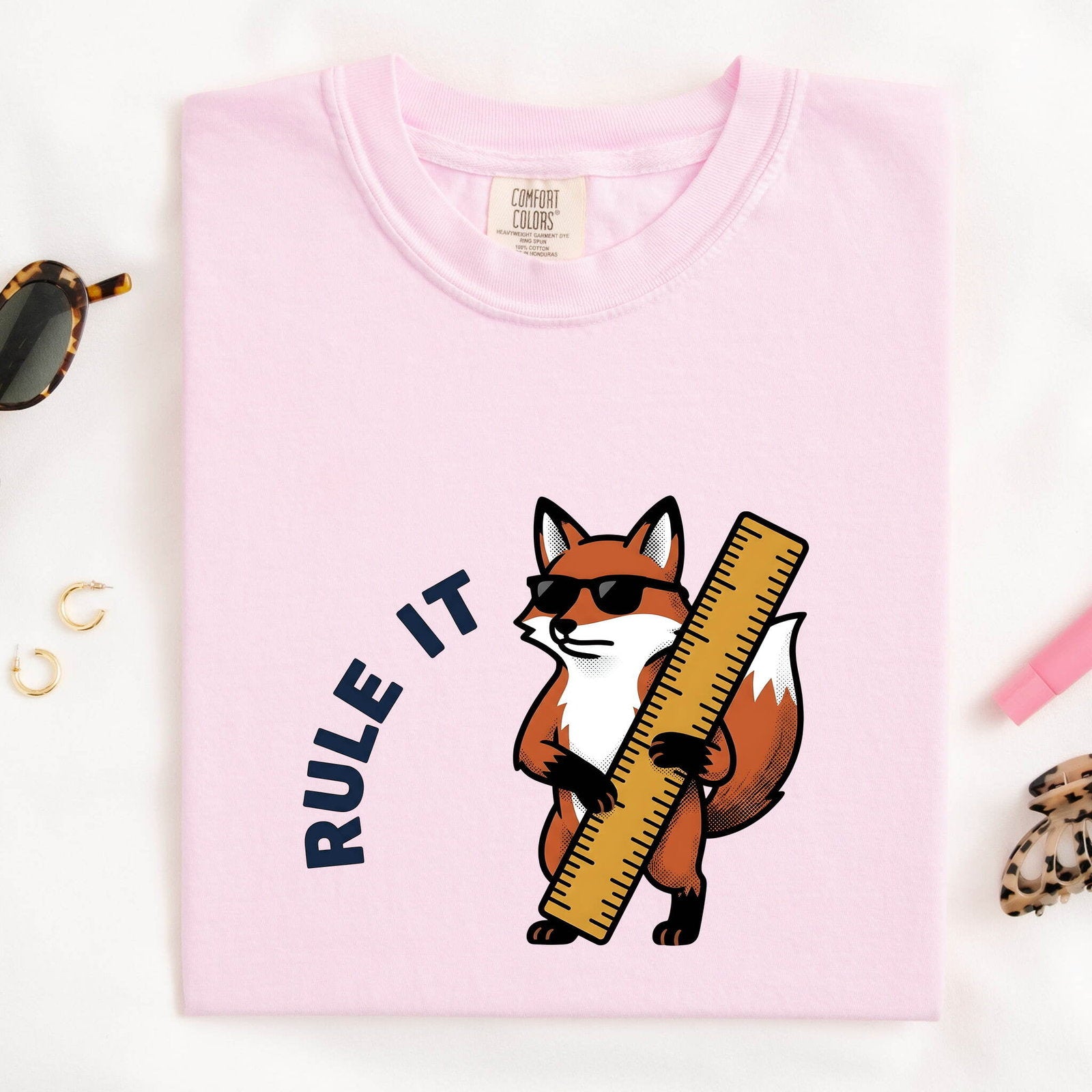 Fox Monarch Shirt Teachers Pets Gift Women Animated Tee Fox T-Shirt Educator Enthusiast Cartoon Tshirt Animal Graphic Classic Glasses Tshirt