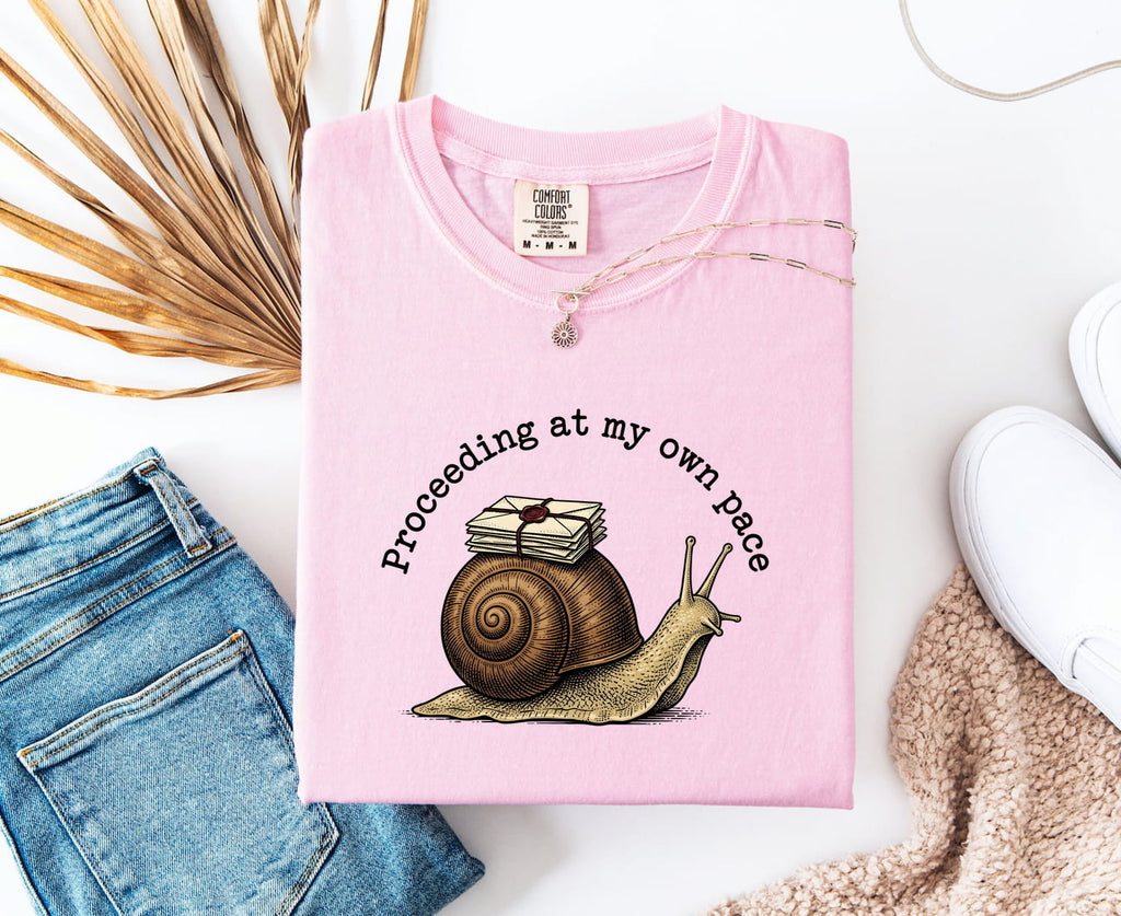 Postal Snail Shirt Funny Pet Gift Women Retro Tee Snail T-Shirt Humor Fan Vintage Tshirt Animal Graphic Sketch Letters Tshirt