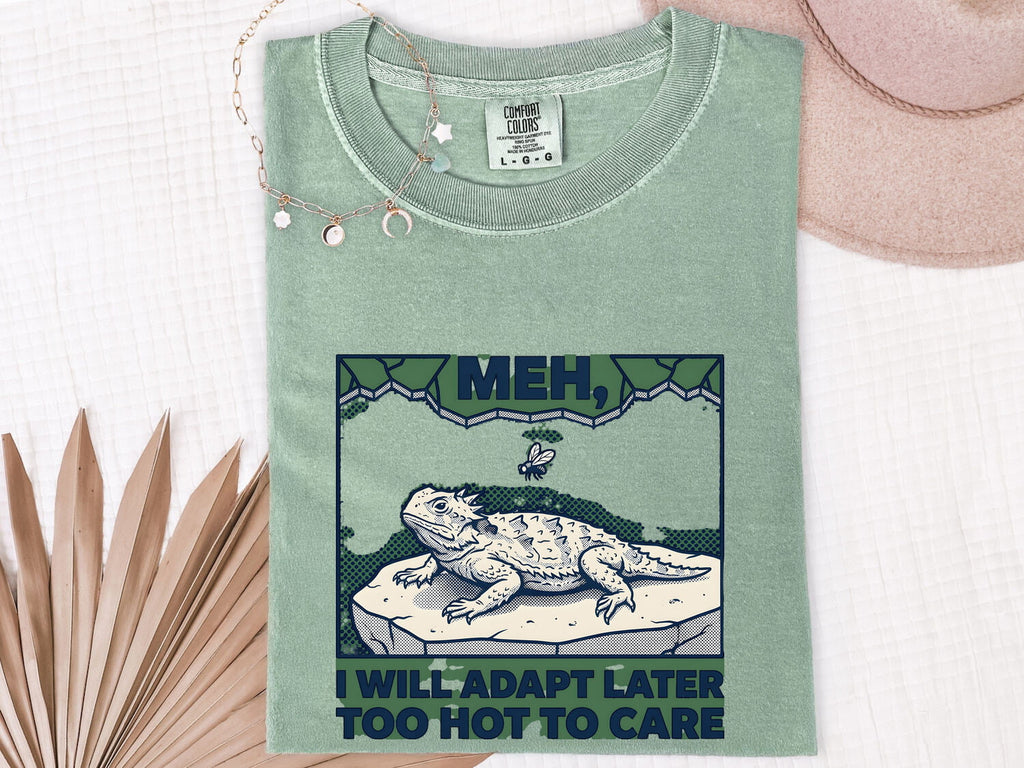 Spiky Lizard Shirt Funny Pet Gift Women Sketch Tee Iguana T-Shirt Humor Fan Cartoon Tshirt Animal Graphic Hand Drawn Boulder Tshirt