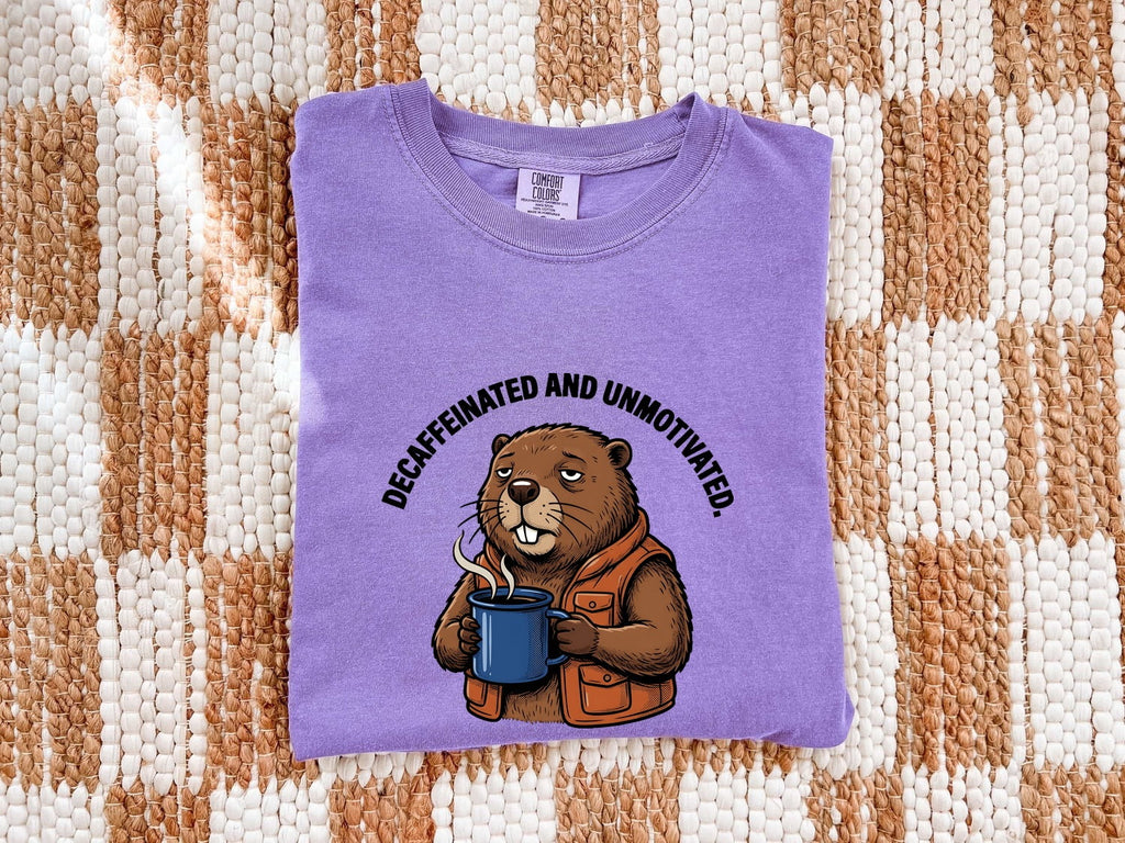Latte Beaver Shirt for Women – Funny Doodle Cartoon Old School Work Vest Animal Graphic Tee