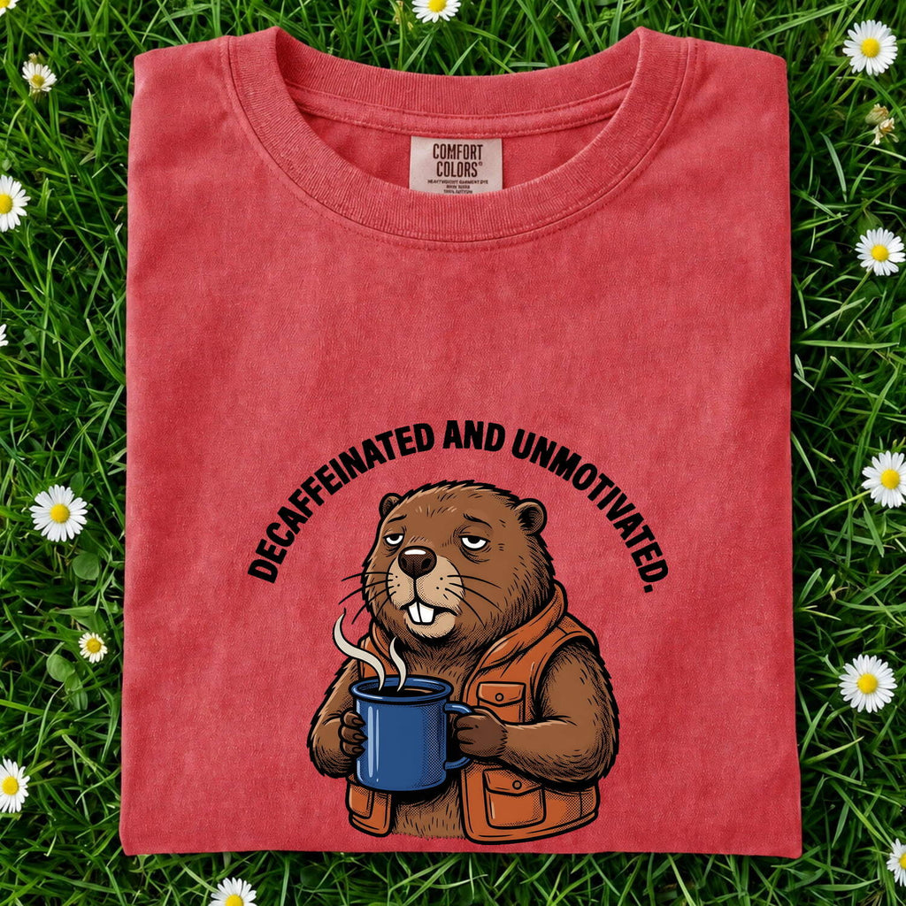 Latte Beaver Shirt for Women – Funny Doodle Cartoon Old School Work Vest Animal Graphic Tee