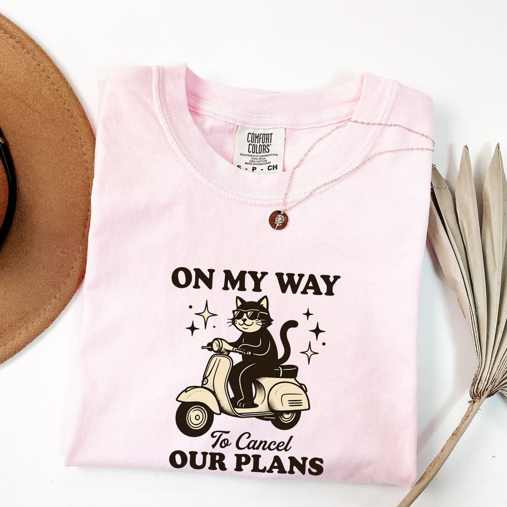 Kitten Scooter Shirt for Women – Vintage Cartoon Humor Shades Cat Graphic Tee