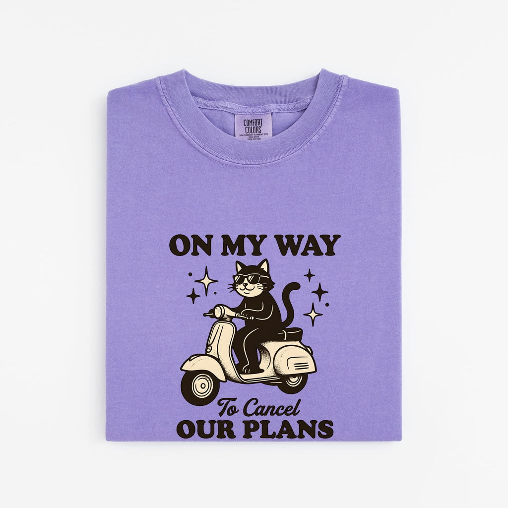 Kitten Scooter Shirt for Women – Vintage Cartoon Humor Shades Cat Graphic Tee