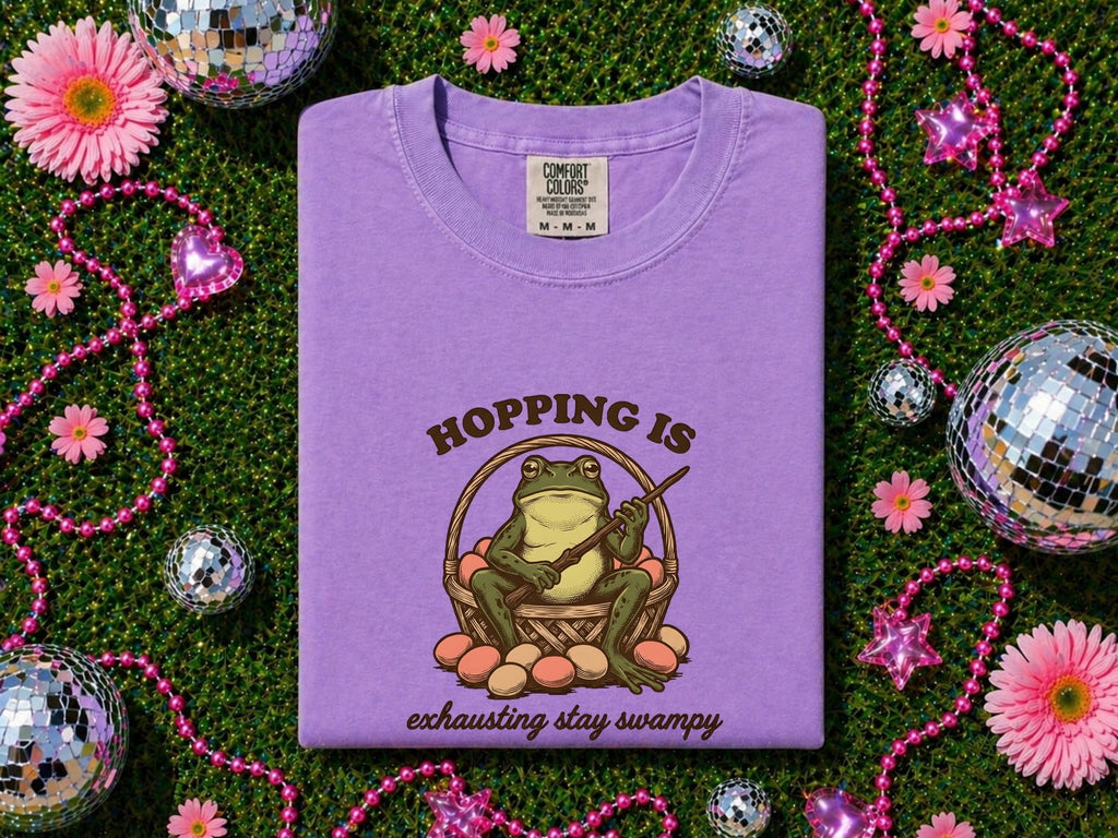 Frog Basket Shirt Easter Pets Gift Women Rustic Tee Wicker T-Shirt Easter Fan Handmade Tshirt Animal Graphic Pencil Drawing Eggs Tshirt