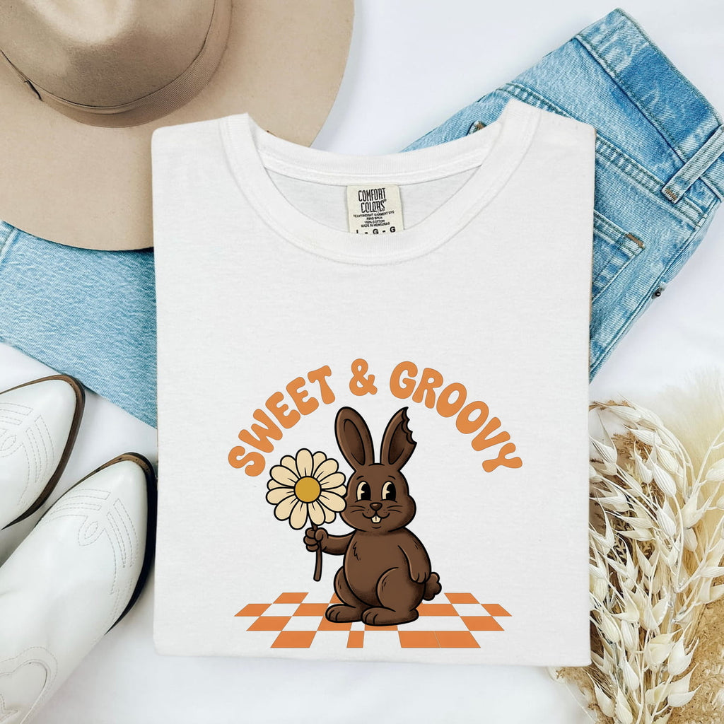 Hare Blossom Shirt Easter Pets Gift Women Classic Tee Rabbit T-Shirt Easter Fan Bunny Tshirt Animal Graphic Animated Grid Tshirt